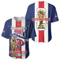 Cape Verde Football Baseball Jersey Tubaroes Azuis World Cup 2026 - Wonder Print Shop