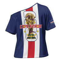 Cape Verde Football Cross Shoulder Shirt Tubaroes Azuis World Cup 2026 - Wonder Print Shop