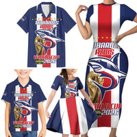 Cape Verde Football Family Matching Short Sleeve Bodycon Dress and Hawaiian Shirt Tubaroes Azuis World Cup 2026 - Wonder Print Shop