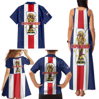 Cape Verde Football Family Matching Tank Maxi Dress and Hawaiian Shirt Tubaroes Azuis World Cup 2026 - Wonder Print Shop