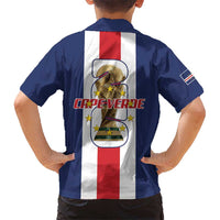Cape Verde Football Kid Hawaiian Shirt Tubaroes Azuis World Cup 2026 - Wonder Print Shop