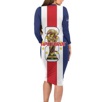 Cape Verde Football Long Sleeve Bodycon Dress Tubaroes Azuis World Cup 2026 - Wonder Print Shop