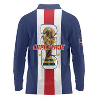 Cape Verde Football Long Sleeve Polo Shirt Tubaroes Azuis World Cup 2026 - Wonder Print Shop