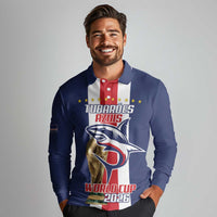 Cape Verde Football Long Sleeve Polo Shirt Tubaroes Azuis World Cup 2026 - Wonder Print Shop