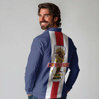 Cape Verde Football Long Sleeve Polo Shirt Tubaroes Azuis World Cup 2026 - Wonder Print Shop