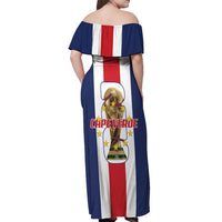 Cape Verde Football Off Shoulder Maxi Dress Tubaroes Azuis World Cup 2026 - Wonder Print Shop