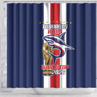 Cape Verde Football Shower Curtain Tubaroes Azuis World Cup 2026 - Wonder Print Shop