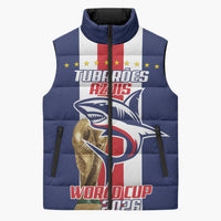 Cape Verde Football Sleeveless Puffer Jacket Tubaroes Azuis World Cup 2026 - Wonder Print Shop