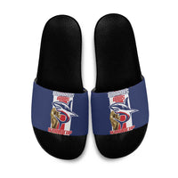 Cape Verde Football Slide Sandals Tubaroes Azuis World Cup 2026 - Wonder Print Shop