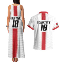 Custom Jordan Heritage Football Couples Matching Tank Maxi Dress and Hawaiian Shirt Al Nashama Sporty Style - Wonder Print Shop