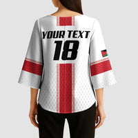 Custom Jordan Heritage Football Kimono Sleeve Blouse Al Nashama Sporty Style - Wonder Print Shop