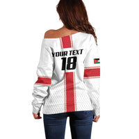 Custom Jordan Heritage Football Off Shoulder Sweater Al Nashama Sporty Style - Wonder Print Shop