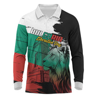 Bulgaria Liberation Day Personalized Long Sleeve Polo Shirt Bulgarian Lion National Pride Patriotic