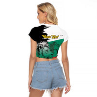 Bulgaria Liberation Day Personalized Raglan Cropped T Shirt Bulgarian Lion National Pride Patriotic