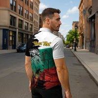 Bulgaria Liberation Day Personalized Zipper Polo Shirt Bulgarian Lion National Pride Patriotic