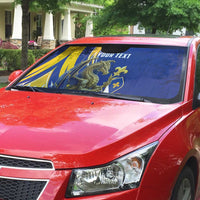 Bosnia and Herzegovina Independence Day Personalized Auto Sun Shade Medieval Dragon Fleur-de-Lis Patriotic
