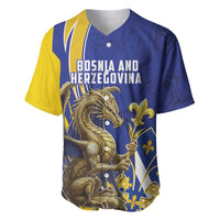 Bosnia and Herzegovina Independence Day Personalized Baseball Jersey Medieval Dragon Fleur-de-Lis Patriotic