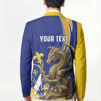 Bosnia and Herzegovina Independence Day Personalized Blazer Medieval Dragon Fleur-de-Lis Patriotic