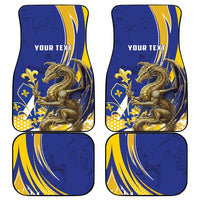 Bosnia and Herzegovina Independence Day Personalized Car Mats Medieval Dragon Fleur-de-Lis Patriotic