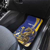 Bosnia and Herzegovina Independence Day Personalized Car Mats Medieval Dragon Fleur-de-Lis Patriotic