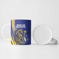 Bosnia and Herzegovina Independence Day Personalized Ceramic Mug Medieval Dragon Fleur-de-Lis Patriotic