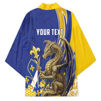 Bosnia and Herzegovina Independence Day Personalized Kimono Medieval Dragon Fleur-de-Lis Patriotic