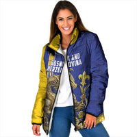 Bosnia and Herzegovina Independence Day Personalized Padded Jacket Medieval Dragon Fleur-de-Lis Patriotic