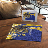 Bosnia and Herzegovina Independence Day Personalized Puzzle Medieval Dragon Fleur-de-Lis Patriotic