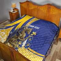 Bosnia and Herzegovina Independence Day Personalized Quilt Medieval Dragon Fleur-de-Lis Patriotic