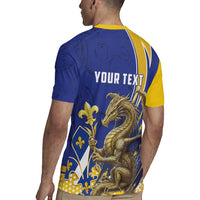 Bosnia and Herzegovina Independence Day Personalized Rugby Jersey Medieval Dragon Fleur-de-Lis Patriotic