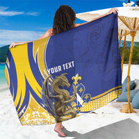 Bosnia and Herzegovina Independence Day Personalized Sarong Medieval Dragon Fleur-de-Lis Patriotic