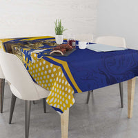 Bosnia and Herzegovina Independence Day Personalized Tablecloth Medieval Dragon Fleur-de-Lis Patriotic