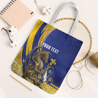 Bosnia and Herzegovina Independence Day Personalized Tote Bag Medieval Dragon Fleur-de-Lis Patriotic