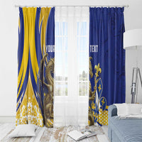 Bosnia and Herzegovina Independence Day Personalized Window Curtain Medieval Dragon Fleur-de-Lis Patriotic