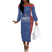Haiti Football Off The Shoulder Long Sleeve Dress Nou Retounen Anko 1974-2026