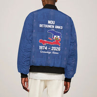 Haiti Football Sleeve Zip Bomber Jacket Nou Retounen Anko 1974-2026