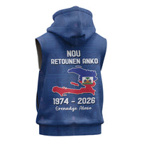 Haiti Football Sleeveless Zip Hoodie Nou Retounen Anko 1974-2026