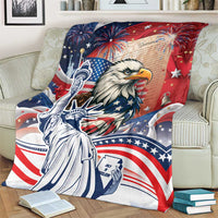United States Fourth Of July Blanket Eagle Dead With American Flag