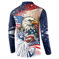United States Fourth Of July Button Sweatshirt Eagle Dead With American Flag