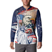 United States Fourth Of July Button Sweatshirt Eagle Dead With American Flag