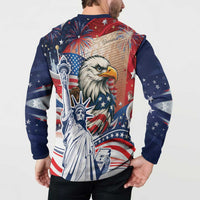 United States Fourth Of July Button Sweatshirt Eagle Dead With American Flag
