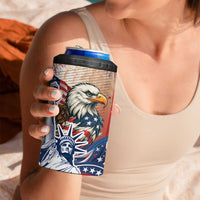 United States Fourth Of July 4 in 1 Can Cooler Tumbler Eagle Dead With American Flag