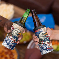 United States Fourth Of July 4 in 1 Can Cooler Tumbler Eagle Dead With American Flag