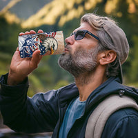 United States Fourth Of July 4 in 1 Can Cooler Tumbler Eagle Dead With American Flag