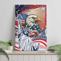 United States Fourth Of July Canvas Wall Art Eagle Dead With American Flag