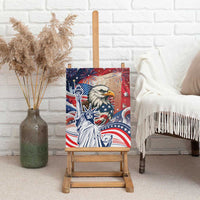 United States Fourth Of July Canvas Wall Art Eagle Dead With American Flag