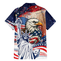 United States Fourth Of July Family Matching Mermaid Dress and Hawaiian Shirt Eagle Dead With American Flag