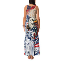 United States Fourth Of July Family Matching Tank Maxi Dress and Hawaiian Shirt Eagle Dead With American Flag