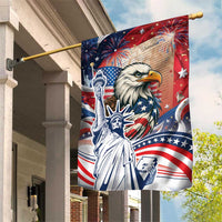 United States Fourth Of July Garden Flag Eagle Dead With American Flag