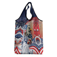 United States Fourth Of July Grocery Bag Eagle Dead With American Flag